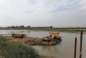 پایان عملیات جمع آوری اپی سنگی (آب شکن) پایین دست ایستگاه پمپاژ شبکه آبیاری شمال شرق اهواز