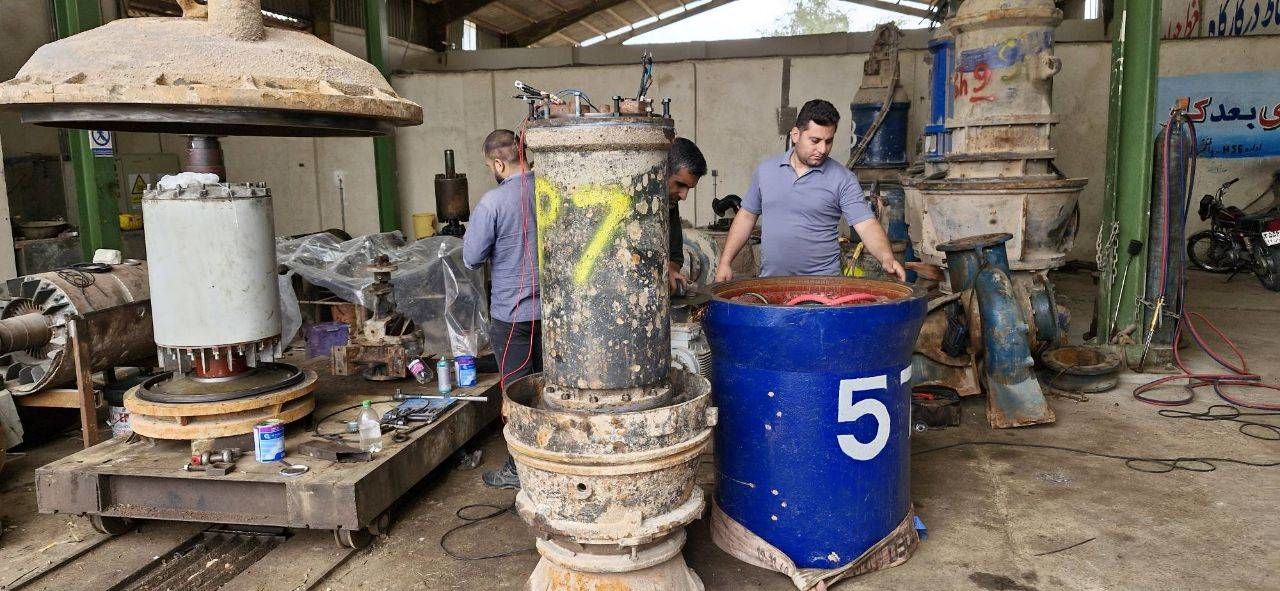 عملیات تعمیر و راه اندازی یک دستگاه الکتروپمپ ۱۳۰ کیلووات در ایستگاه پمپاژ سلامات انجام شد