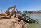 آغاز عملیات لایروبی و نی‌زدایی بند میزان شوشتر با استفاده از دستگاه واتر مستر کلاسیک II