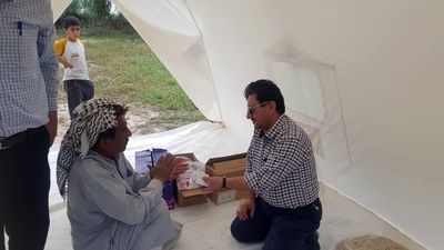 اعزام اکیپ درمانی موسسه پزشکی سازمان آب و برق خوزستان،به مناطق سیل زده

