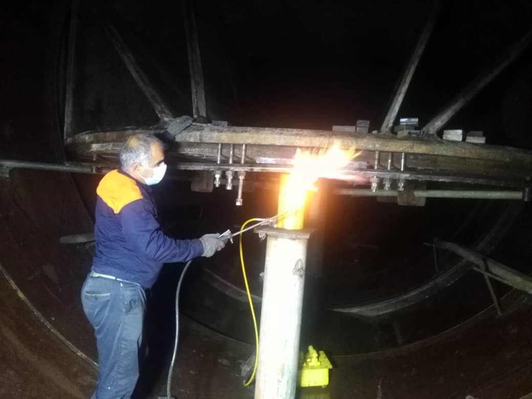 تعمیر دیسک شیر پروانه ای واحد 7 نیروگاه دوم سد شهید عباسپور انجام شد