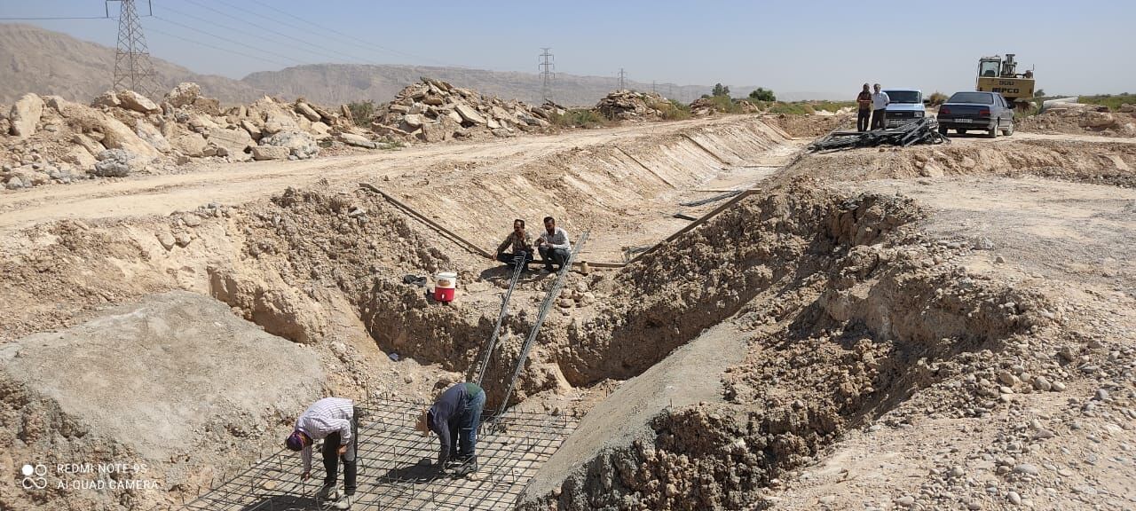 عملیات ساخت سازه های چک 2 و 3 کانال اصلی شبکه شهید رجایی امیدیه به اتمام رسید