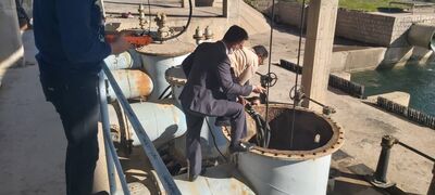  نصب الکتروپمپ ایستگاه پمپاژ دشت‌اوان در شبکه آبیاری کرخه‌شمالی