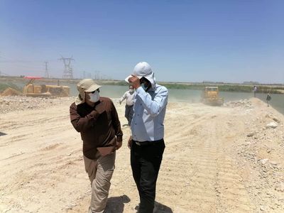 بازدید‌ مدیر عامل شرکت آبیاری کرخه و شاوور از تاسیسات حوزه کارون جنوبی