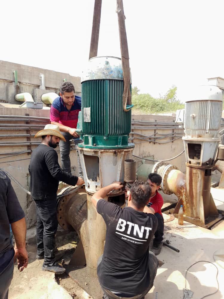 اورهال، تعمیر، نصب و راه اندازی یک دستگاه پمپ عمودی سانتریفیوژ ۵۵ کیلووات ایستگاه پمپاژ آبیاری نگاز