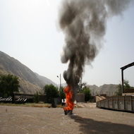 ارتقای سطح توانمندی اداره ایمنی و آتش نشانی سد شهید عباسپور درمانور آتش