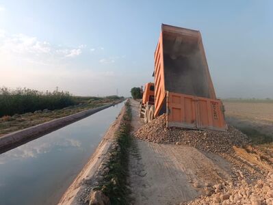 بهسازی باند سرویس کانال G6 شرکت آبیاری کارون بزرگ به خط پایان رسید