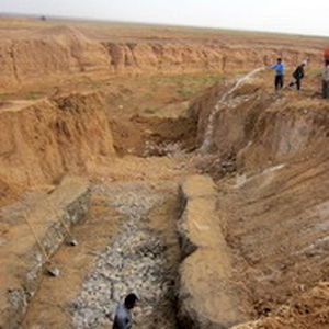 سرریز کانال اصلی شبکه کرخه شمالی بازسازی شد