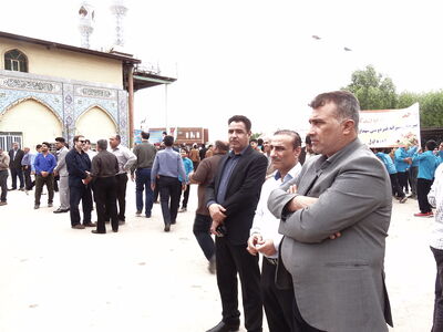   حضور پرسنل شبکه های آبیاری زهره و جراحی، در راهپیمایی 13 آبان ماه