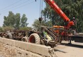 توقیف یک دستگاه تراکتور حفاری غیر مجاز در دزفول

