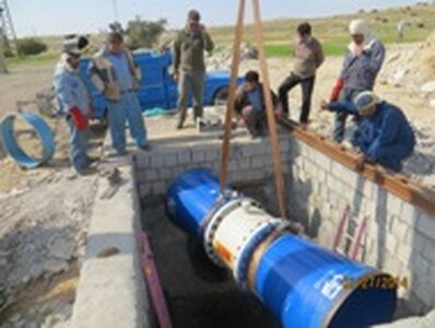 نصب یک دستگاه فلومیتر بر روی خط ۱۰۰۰ میلیمتر، گدار به مسجد سلیمان