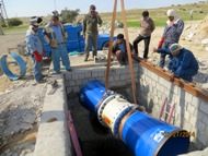 نصب یک دستگاه فلومیتر بر روی خط ۱۰۰۰ میلیمتر، گدار به مسجد سلیمان