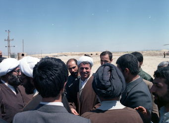 افتتاح سد تنظیمی شهدای بهبهان با حضور آیت الله هاشمی رفسنجانی در زمان ریاست مجلس شورای اسلامی