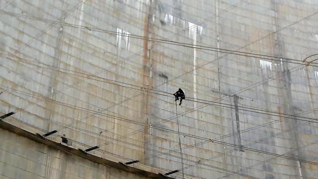 ترمیم کابل هوائی 400kv خروجی ترانسفورمر واحد شماره یک سد شهید عباسپور