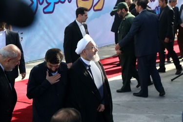 تصاویر افتتاح بخشی از طرح آبرسانی غدیر با حضور رئیس جمهور در اهواز