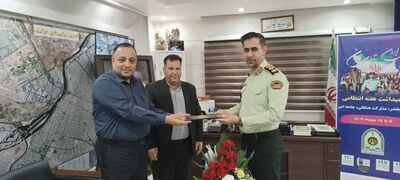 دیدار مدیرعامل شرکت بهره‌برداری از شبکه‌های آبیاری شمال خوزستان با فرمانده انتظامی شهرستان دزفول