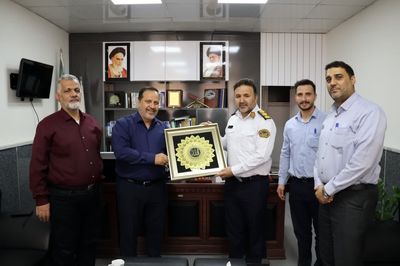 قدردانی مدیرعامل شرکت لایروبی و ماشین آلاتی عمران نیرو خوزستان صبا از رئیس پلیس راه استان خوزستان
