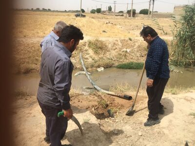 برخورد با برداشت کنندگان غیرمجاز آب در شبکه های آبیاری مارون