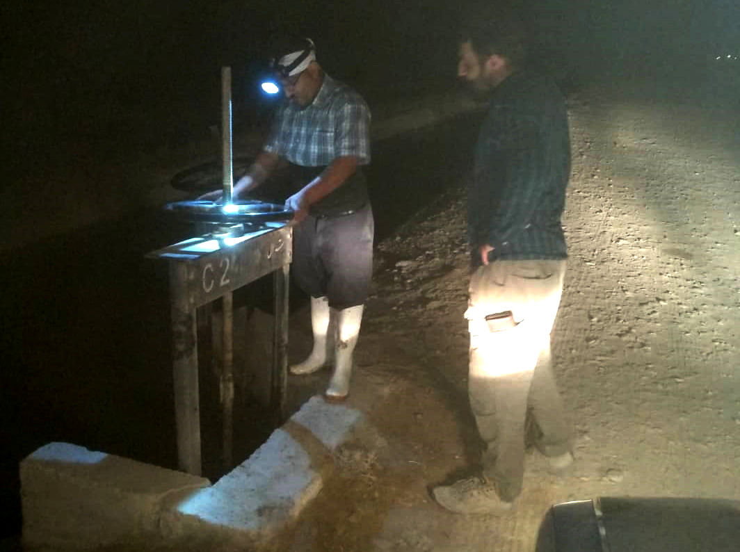 آغاز به کار گشت شبانه در شبکه های آبیاری مارون 