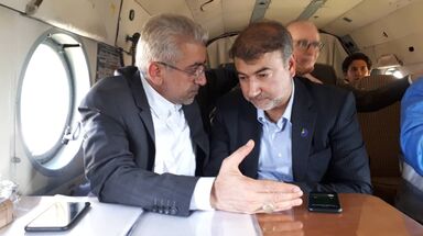 بازدید هوایی وزیر نیرو
