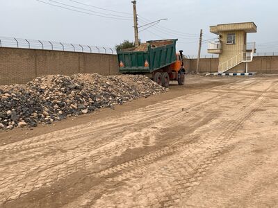 محوطه‌ سازی کارگاه مرکزی شرکت خدمات لایروبی خوزستان صبا در کوت‌ امیر

