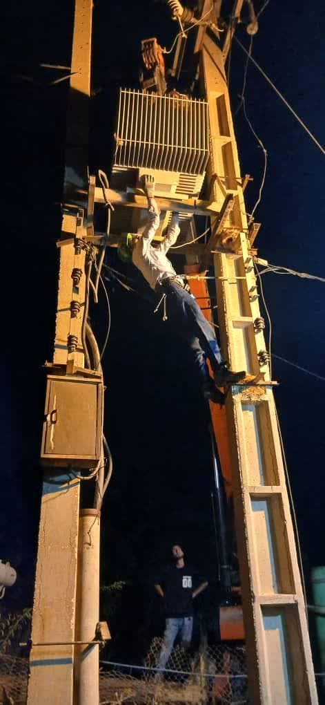   تعویض ترانسفورماتور ایستگاه زهکشی شماره ۳ حوضه کرخه جنوبی 