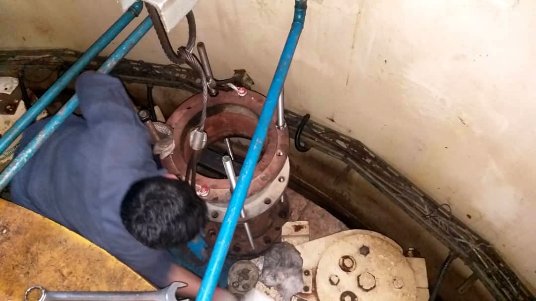 رفع اشکال و تنظیم دریچه های متحرک توربین واحدهای 7 و 8 نیروگاه مسجدسلیمان