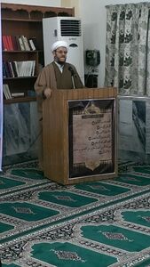 برگزاری آیین بزرگداشت شهید مدافع حرم حبیب جنت مکان در شرکت آب جنوب شرق