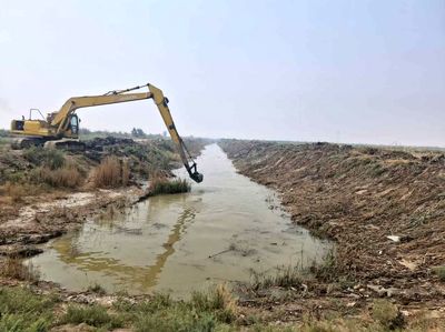 اتمام عملیات پاکسازی و رفع انسداد زیرگذر زهکش CP2 شبکه ابوحمیظه