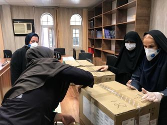 گزارش تصویری از فعالیت بسیج سازمان آب و برق در ارسال مواد ضدعفونی به مناطق محروم