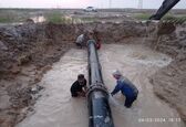 رفع شکستگی خط لوله انتقال آب به شهرستان هندیجان