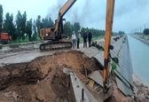 ترمیم سریع و مجدد کانال پای پل در شبکه آبیاری کرخه شمالی در سیلاب بارندگی