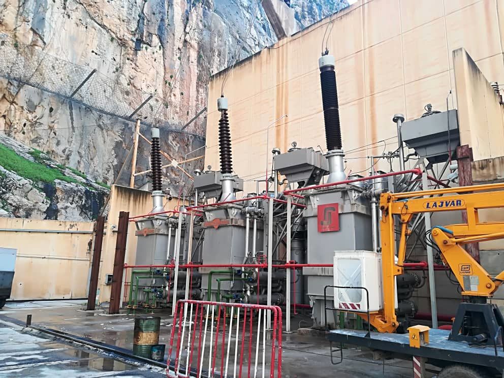 اصلاح سیستم حفاظت و مانیتورینگ ترانسفورماتورهای قدرت در نیروگاه اول سد شهید عباسپور