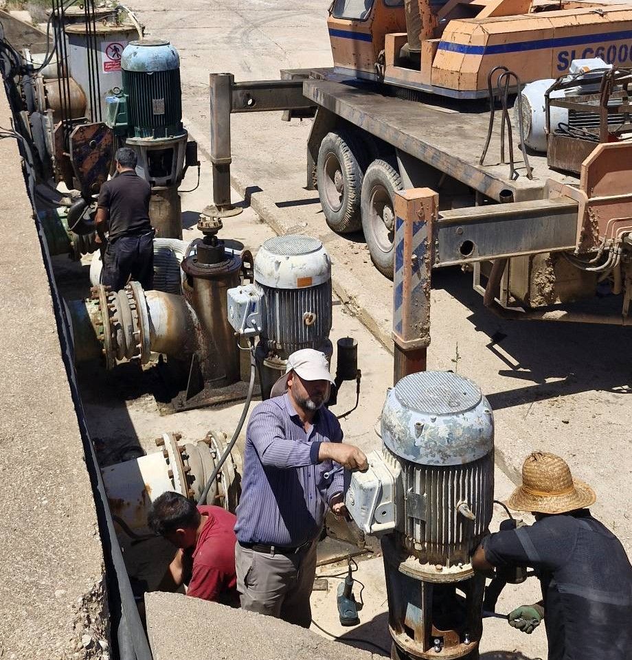 اورهال، تعمیر، نصب و راه اندازی دو دستگاه پمپ عمودی ایستگاه پمپاژ شبکه آبیاری دیمچه