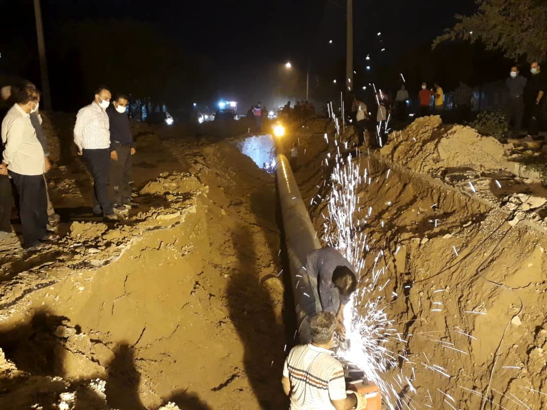 تعویض خط 700 میلیمتر فولادی خیابان عمار شوشتر 