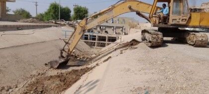 حوضچه مکش و کانال آبگیر ایستگاه پمپاژ گتوند لایروبی شد