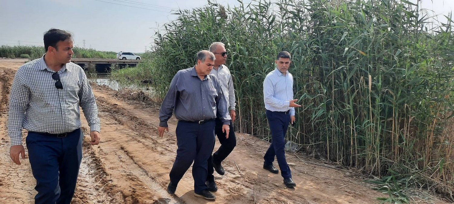 بازدید مشترک مدیرعامل شرکت کارون بزرگ از شبکه آبیاری شمال شرق اهواز