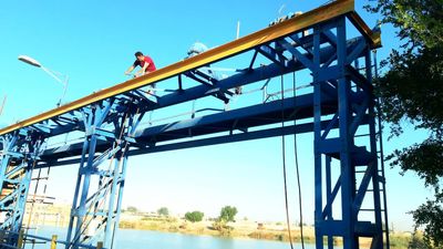 تعویض سیم‌بکسل‌های معیوب دریچه شماره ۱۰ سد انحرافی حمیدیه