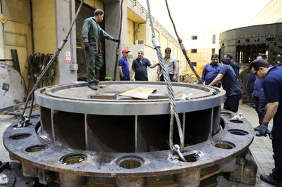 اتمام دمونتاژ واحد شماره ۵ نیروگاه سد دز با خروج باتوم رینگ