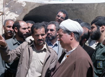 بازدید آیت الله هاشمی رفسنجانی از سد مارون در زمان ریاست مجلس شورای اسلامی