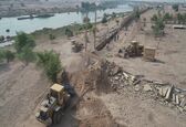 ساخت و سازهای غیرمجاز در بستر رودخانه کارون رفع تصرف شد
