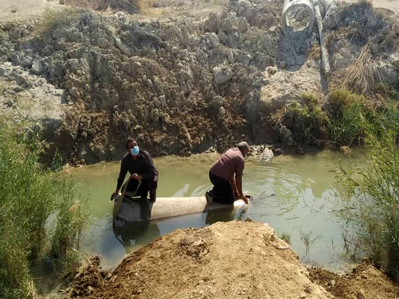 برخورد با ساخت و ساز غیرمجاز پل در شبکه های آبیاری مارون