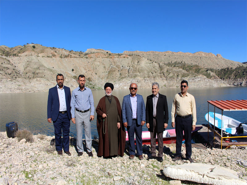 بازدید امام جمعه، فرماندهان سپاه، نیروی انتظامی و مردم شادگان از سد مخزنی مارون 