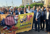 حضور مدیر عامل سازمان آب و برق خوزستان در راهپیمایی یوم الله ۱۳ آبان