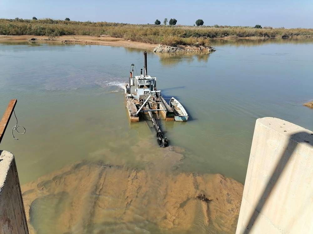 عملیات لایروبی آبگیر ایستگاه پمپاژ شبکه آبیاری شمال شرق اهواز پایان یافت