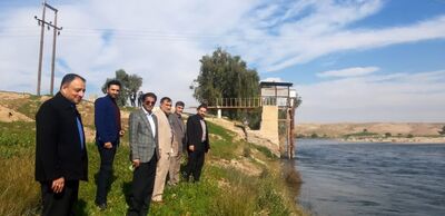 بازدید فرمانداران شهرستان های شوش و کرخه از شبکه آبیاری کرخه شمالی