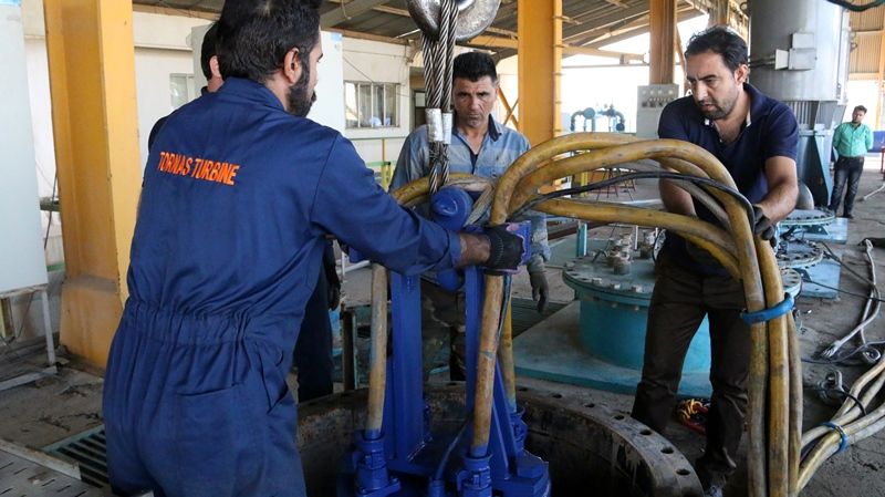 تعمیر اساسی سه دستگاه پمپ KSB در شرکت آب جنوب شرق