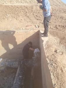 سرویس و رفع اشکال شیر هوای خط لوله ۲۴ اینچ آبرسانی مسجدسلیمان