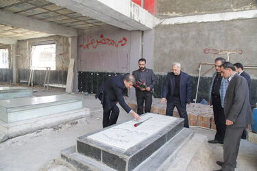 پاسداشت روز شهید با حضور مقامات سازمان آب و برق خوزستان در گلزار شهدای اهواز