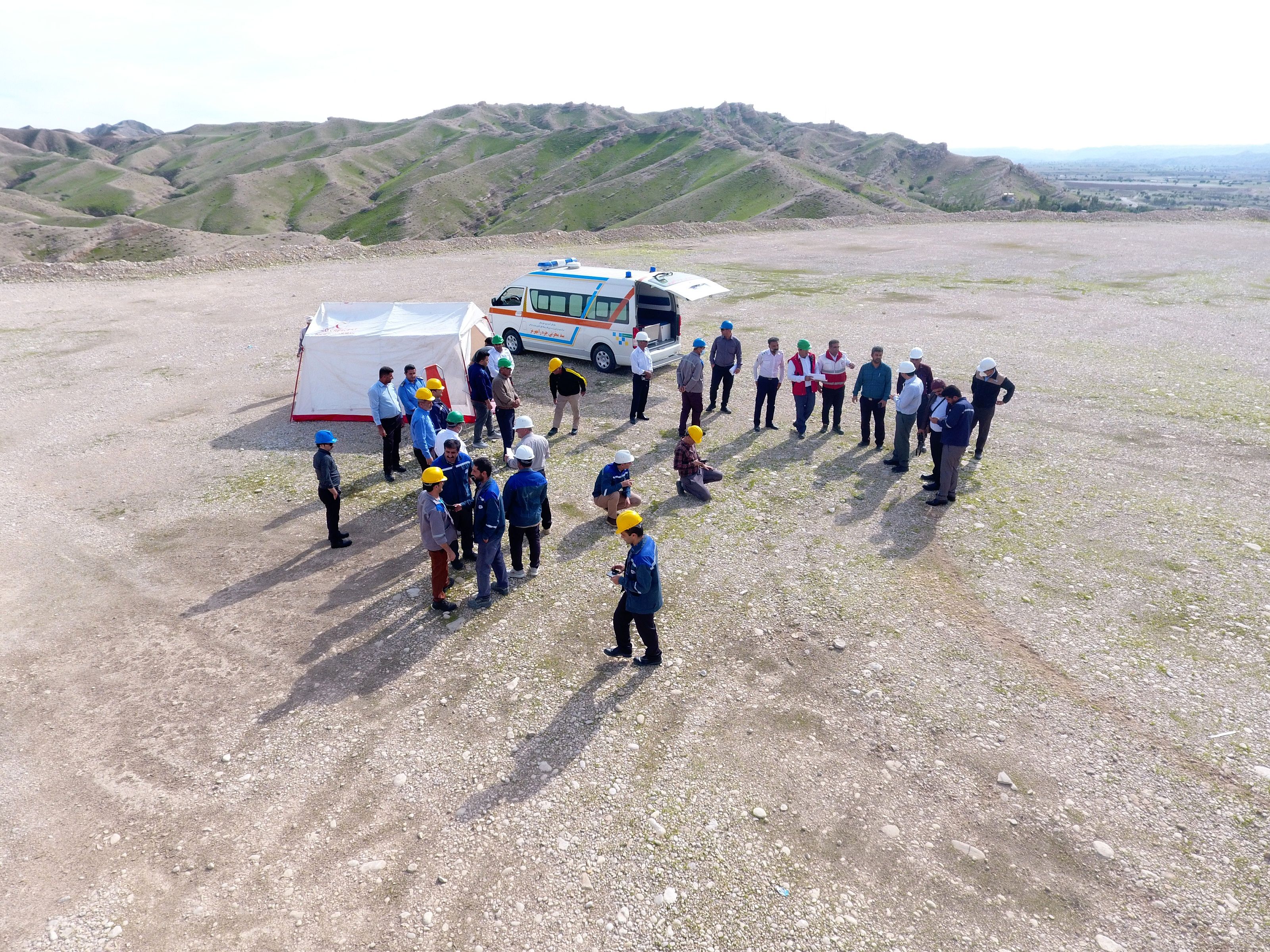 مانور زلزله در سد مخزنی جره برگزار شد